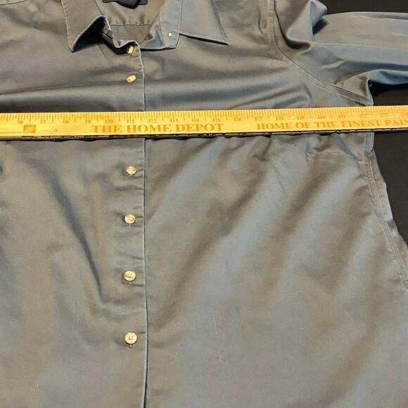 Lands’ End Outfitters Women’s Button Down Shirt Gray Long Sleeve Size Large L - Picture 4 of 6